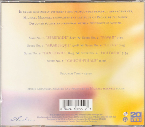 Michael Maxwell - The Elegance Of Pachelbel (CD, Album) (Near Mint (NM or M-)) - Image 2