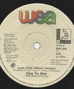 Alternative view of One To One - Love Child (Remix Edit) / Love Child (Album Version) (7", Promo) (Near Mint (NM or M-))