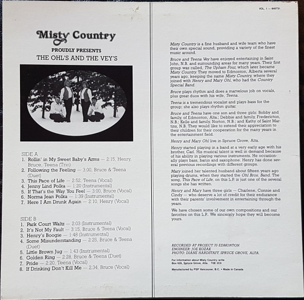 Misty Country - Misty Country Proudly Presents The Ohl's And The Vey's (LP, Album) (Mint (M)) - Image 2