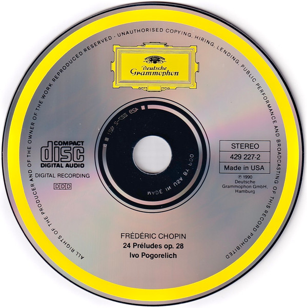 Frédéric Chopin, Ivo Pogorelich - Préludes (CD, PDO) (Near Mint (NM or M-)) - Image 3