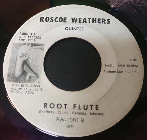 Roscoe Weathers Quintet - Root Flute / Lady Is A Tramp (7", Red) (Very Good Plus (VG+))