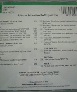 Alternative view of Johann Sebastian Bach, Marie-Claire Alain - Orgelwerke (Vol. V) BWV 549, 537, 696-701, 703-704, 579, 713, 712697 (CD) (Near Mint (NM or M-))