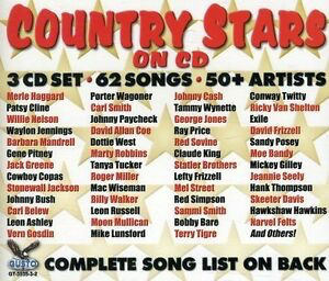 Various - Country Stars on CD (3xCD, Comp) (Near Mint (NM or M-))