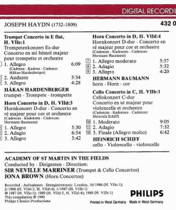Alternative view of Joseph Haydn, Håkan Hardenberger, Hermann Baumann, Heinrich Schiff, The Academy Of St. Martin-in-the-Fields - Concertos (CD, Comp) (Near Mint (NM or M-))