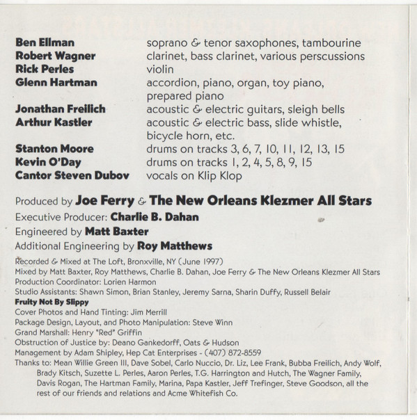 New Orleans Klezmer Allstars - The Big Kibosh (CD, Album) (Near Mint (NM or M-)) - Image 3