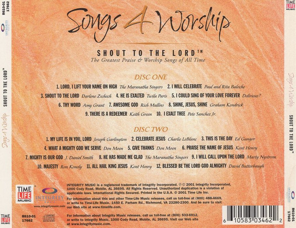 Various - Shout To The Lord - The Greatest Praise & Worship Songs Of All Time (2xCD, Comp) (Near Mint (NM or M-)) - Image 2