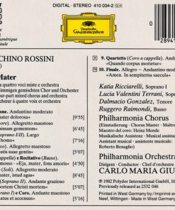 Alternative view of Gioacchino Rossini - Katia Ricciarelli • Lucia Valentini Terrani • Dalmacio Gonzalez • Ruggero Raimondi, Philharmonia Orchestra & Philharmonia Chorus, Carlo Maria Giulini - Stabat Mater (CD) (Near Mint (NM or M-))