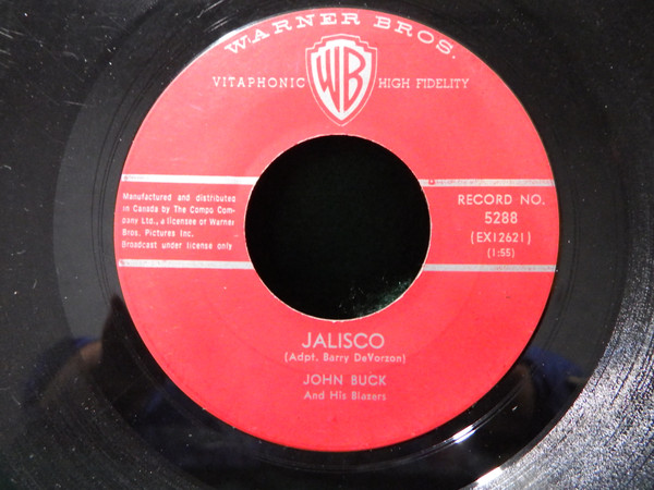 John Buck And His Blazers - Jalisco / Black Is The Color Of My True Love's Hair (7", Single) (Very Good (VG))