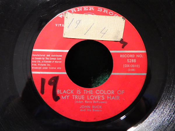 John Buck And His Blazers - Jalisco / Black Is The Color Of My True Love's Hair (7", Single) (Very Good (VG)) - Image 2