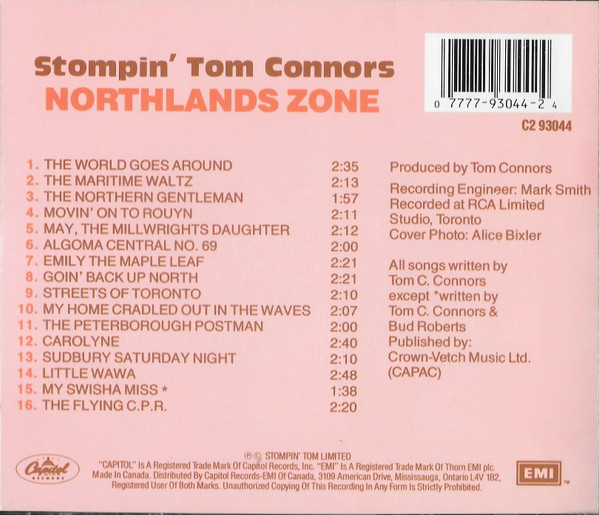 Stompin' Tom Connors - Northlands Zone (CD, Album, RE) (Very Good Plus (VG+)) - Image 2