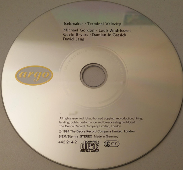 Icebreaker (5) - Terminal Velocity (CD, Album) (Near Mint (NM or M-)) - Image 3