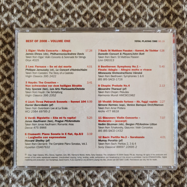 Various - Best Of 2008 Volume One (CD, Comp, Promo) (Near Mint (NM or M-)) - Image 3