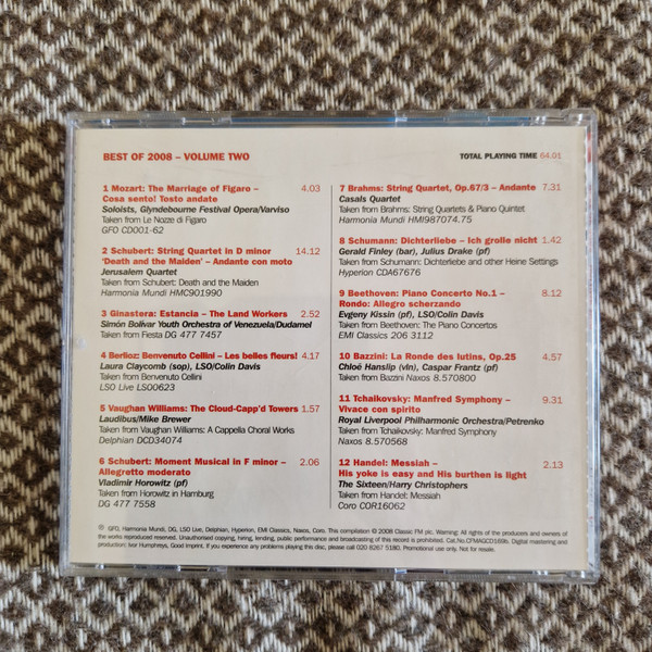 Various - Best Of 2008 Volume Two (CD, Comp, Promo) (Near Mint (NM or M-)) - Image 3