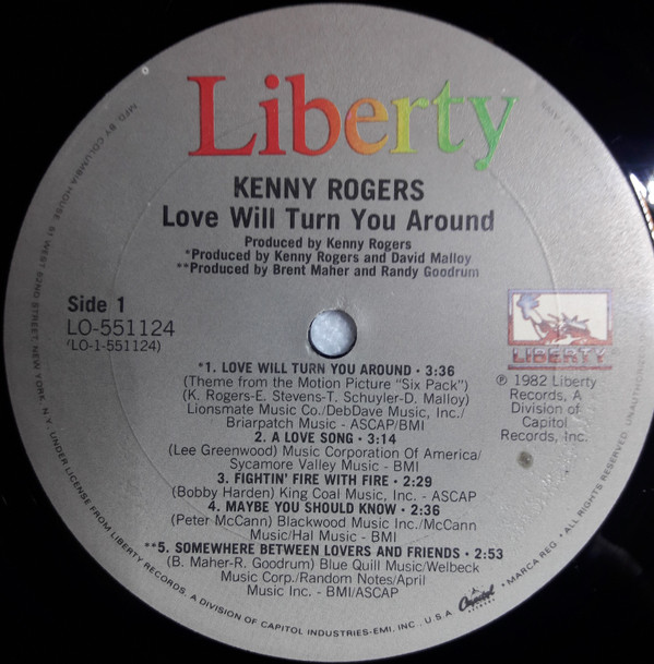 Kenny Rogers - Love Will Turn You Around (LP, Album, Club, Pit) (Mint (M)) - Image 3