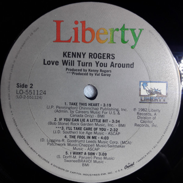 Kenny Rogers - Love Will Turn You Around (LP, Album, Club, Pit) (Mint (M)) - Image 4
