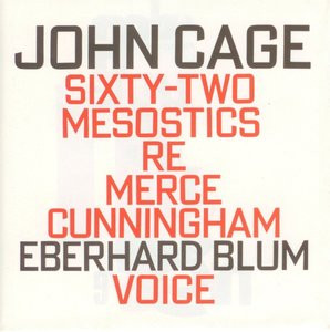 John Cage - Eberhard Blum - Sixty-Two Mesostics Re Merce Cunningham (2xCD, Album) (Near Mint (NM or M-))