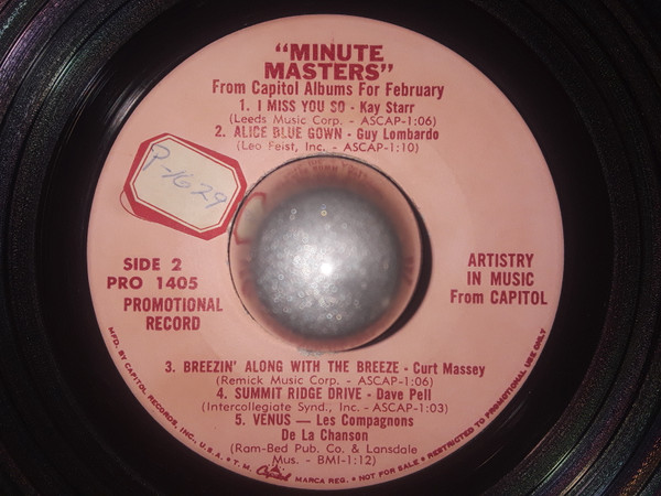 Various - Artistry In Music From Capitol (7", MiniAlbum, Promo) (Very Good Plus (VG+)) - Image 2