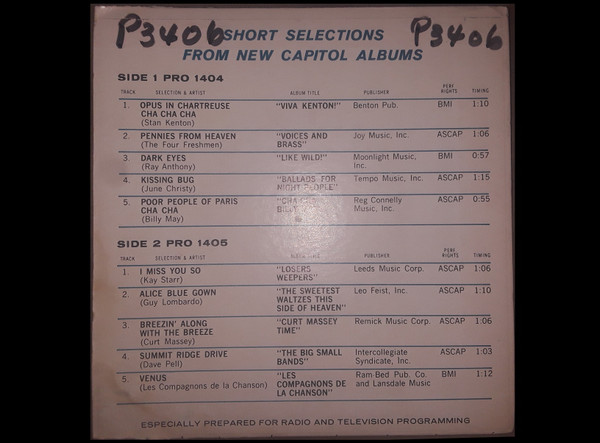 Various - Artistry In Music From Capitol (7", MiniAlbum, Promo) (Very Good Plus (VG+)) - Image 4
