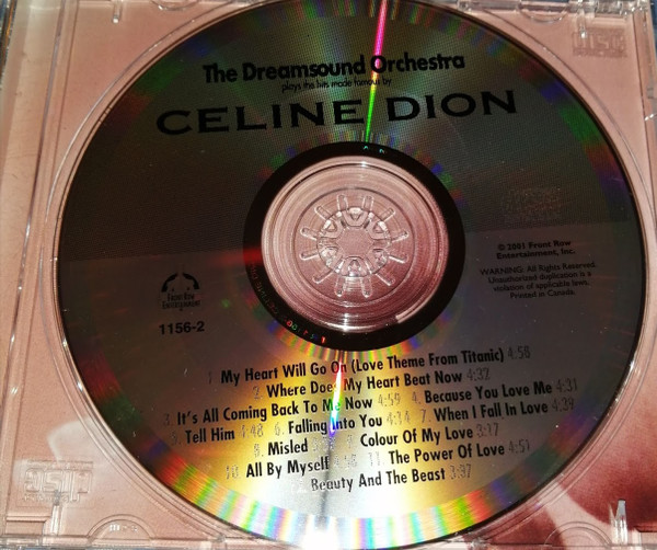 The Dreamsound Orchestra - The Dreamsound Orchestra Plays The Hits Made Famous By Celine Dion (CD, Album) (Near Mint (NM or M-)) - Image 4