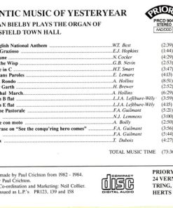 Alternative view of Jonathan Bielby - Romantic Music Of Yesteryear - Jonathan Bielby Plays The Organ Of Huddersfield Town Hall (CD, Comp) (Near Mint (NM or M-))