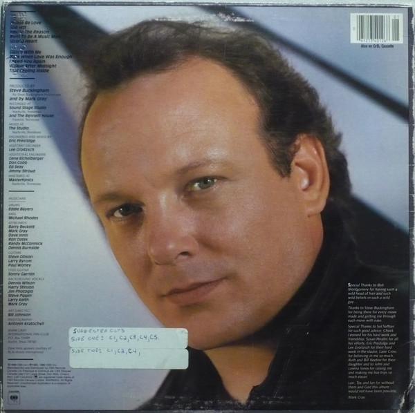 Mark Gray (4) - That Feeling Inside (LP, Album) (Mint (M)) - Image 2