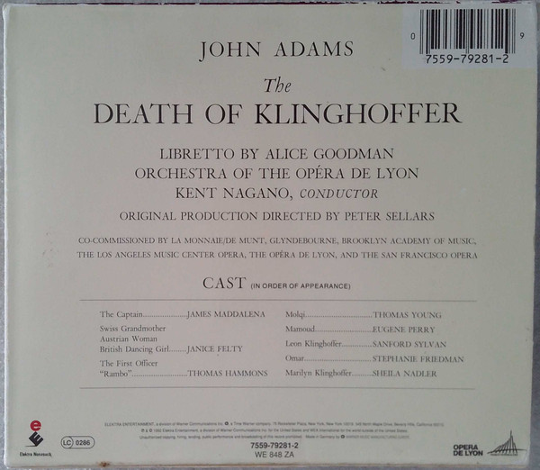 John Adams, Alice Goodman, Orchestre De L'Opéra De Lyon, Kent Nagano - The Death Of Klinghoffer (2xCD, Album) (Near Mint (NM or M-)) - Image 2