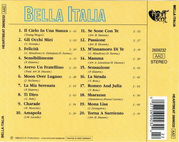Various - Bella Italia (CD) (Mint (M)) - Image 2