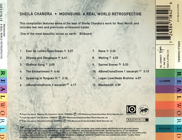 Sheila Chandra - Moonsung: A Real World Retrospective (CD, Comp) (Near Mint (NM or M-)) - Image 2