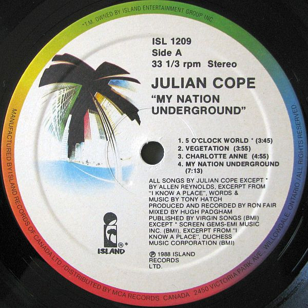 Julian Cope - My Nation Underground (LP, Album) (Mint (M)) - Image 3