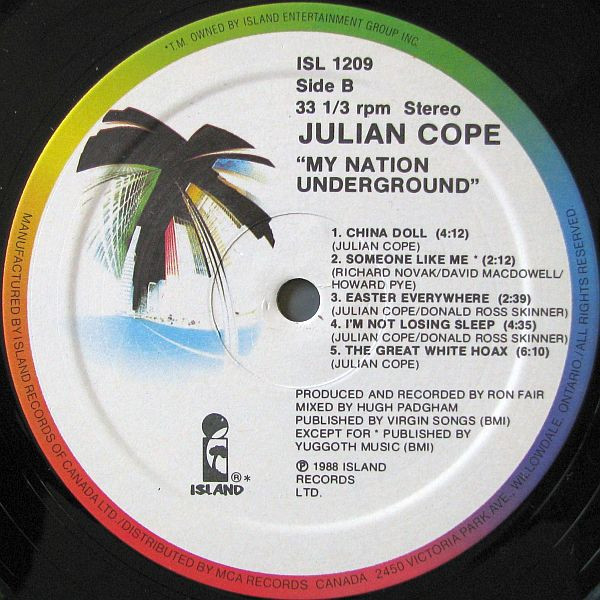 Julian Cope - My Nation Underground (LP, Album) (Mint (M)) - Image 4