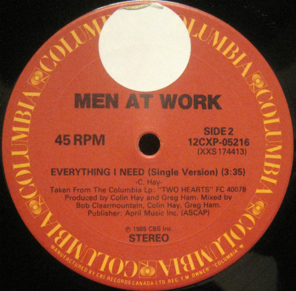 Men At Work - Everything I Need (12") (Mint (M)) - Image 4