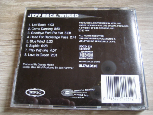 Jeff Beck - Wired (CD, Album) (Near Mint (NM or M-)) - Image 4