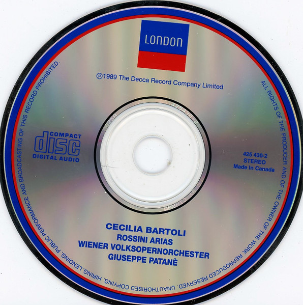 Gioacchino Rossini - Cecilia Bartoli, Wiener Volksopernorchester, Giuseppe Patanè - Rossini Arias (CD, Album) (Near Mint (NM or M-)) - Image 3