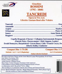 Alternative view of Gioacchino Rossini - Ewa Podleś • Sumi Jo • Stanford Olsen • Pietro Spagnoli • Anna Maria di Micco • Lucretia Lendi • Capella Brugensis • Collegium Instrumentale Brugense • Alberto Zedda - Tancredi (2xCD, Album, RE) (Near Mint (NM or M-))