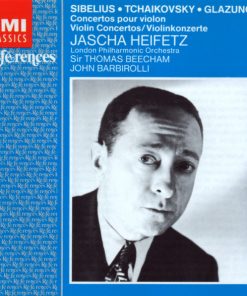 Jean Sibelius · Pyotr Ilyich Tchaikovsky · Alexander Glazunov - Jascha Heifetz, London Philharmonic Orchestra, Sir Thomas Beecham, Sir John Barbirolli - Concertos Pour Violon (CD, Comp, Mono, RM, RP) (Near Mint (NM or M-))