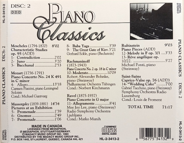 Various - Piano Classics - Classical Masterpieces (3xCD, Album) (Near Mint (NM or M-)) - Image 5