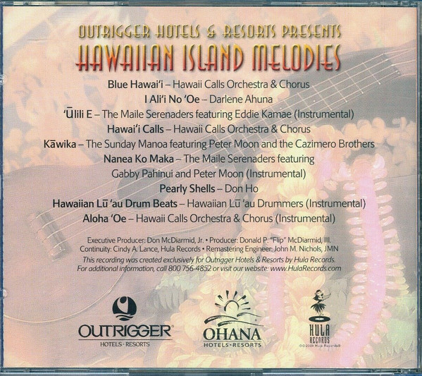 Various - Outrigger Hotels & Resorts Presents Hawaiian Island Melodies (CD, Comp, RM) (Near Mint (NM or M-)) - Image 2