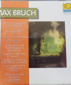 Max Bruch - Ruggiero Ricci, Bochumer Symphoniker, Matthias Kuntzsch / Martin Berkofsky, David Hagan, Berliner Symphoniker, Lutz Herbig - Violin Concerto In G Minor Op. 26 / Concerto For Two Pianos & Orchestra / Fantasy For Two Pianos / Swedish Dances For Piano 4-Hands (CD, Album) (Near Mint (NM or M-))