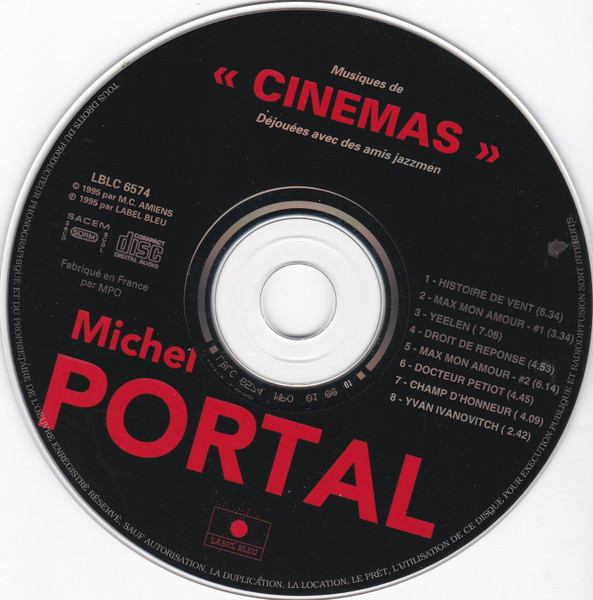 Michel Portal - Musiques De Cinemas (Déjouées Avec Des Amis Jazzmen) (CD, Album) (Near Mint (NM or M-)) - Image 5