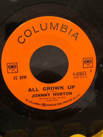 Johnny Horton - All Grown Up / I'm A One-Woman Man (7", Single) (Good Plus (G+))
