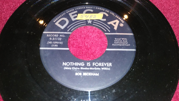 Bob Beckham - Nothing Is Forever / Two Wrongs Don't Make A Right (7", Single) (Very Good (VG))