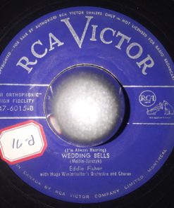 Alternative view of Eddie Fisher With Hugo Winterhalter's Orchestra And Chorus - A Man Chases A Girl (Until She Catches Him) / (I'm Always Hearing) Wedding Bells (7", Single) (Very Good (VG))