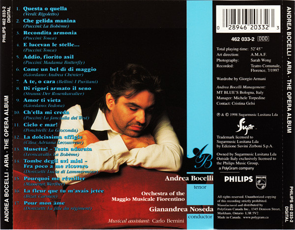 Andrea Bocelli - Aria - The Opera Album (CD, Album) (Near Mint (NM or M-)) - Image 2