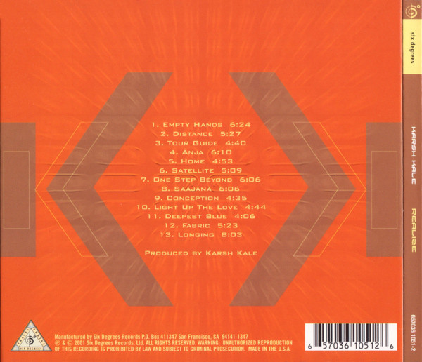 Karsh Kale - Realize (CD, Album) (Near Mint (NM or M-)) - Image 2