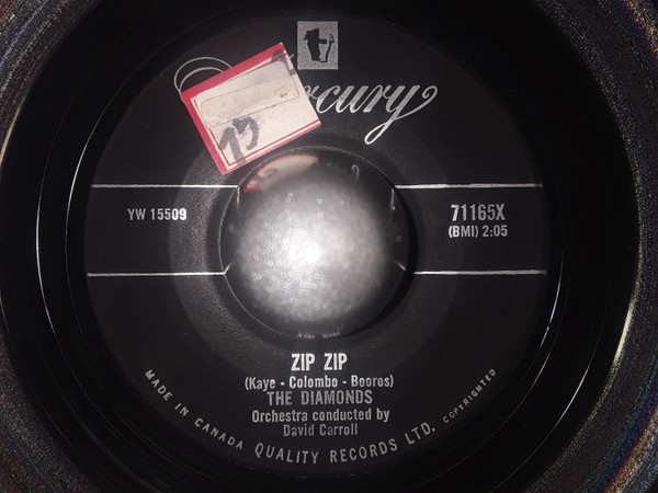 The Diamonds - Oh, How I Wish / Zip Zip (7") (Very Good Plus (VG+)) - Image 2