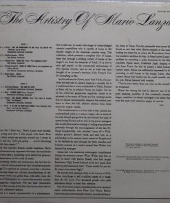 Alternative view of Mario Lanza - The Artistry Of Mario Lanza (LP, Album, RE) (Mint (M))