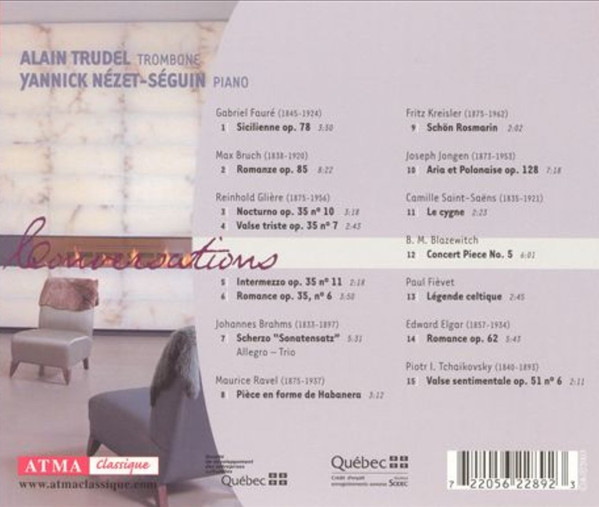 Alain Trudel - Yannick Nézet-Séguin - Conversations (CD, Album) (Near Mint (NM or M-)) - Image 2