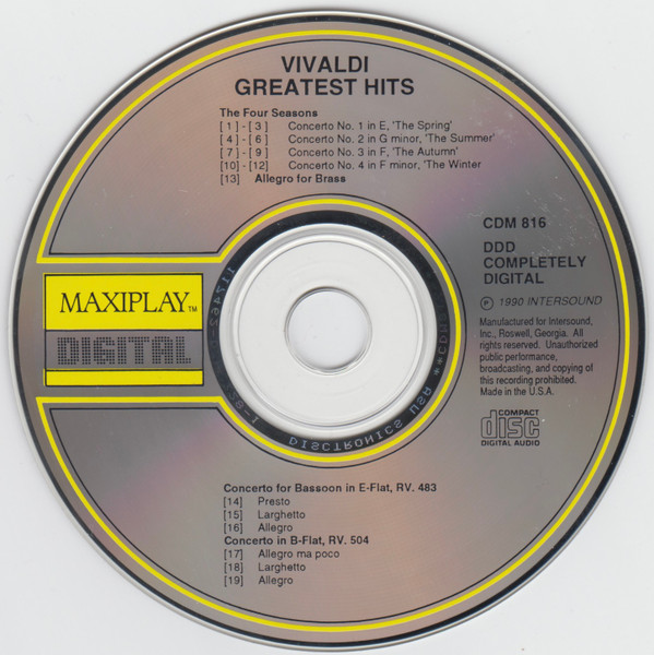 Antonio Vivaldi - Greatest Hits (CD) (Near Mint (NM or M-)) - Image 3