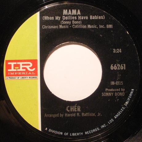 Cher - You Better Sit Down Kids / Mama (When My Dollies Have Babies) (7", Single) (Very Good Plus (VG+)) - Image 2