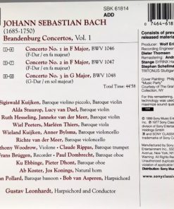 Alternative view of Johann Sebastian Bach, Frans Brüggen, Kuijkens, Anner Bylsma, Gustav Leonhardt - The Brandenburg Concertos, Vol. 1: Nos. 1, 2 & 3 (CD) (Near Mint (NM or M-))